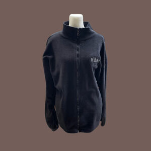 Tipsy Reno Nevada Fleece Jacket | Black Zip | Size XL | Vintage